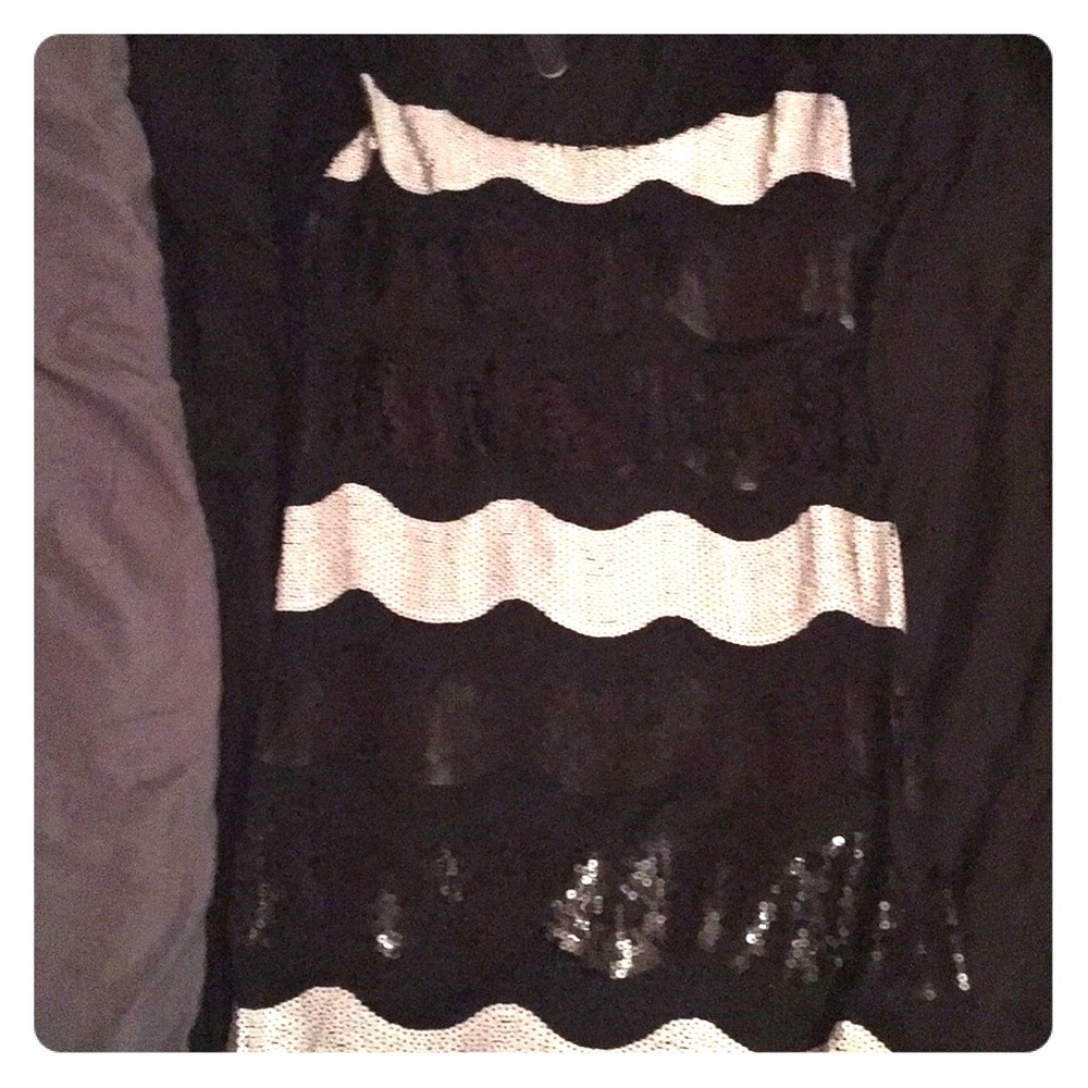 A black and white dress